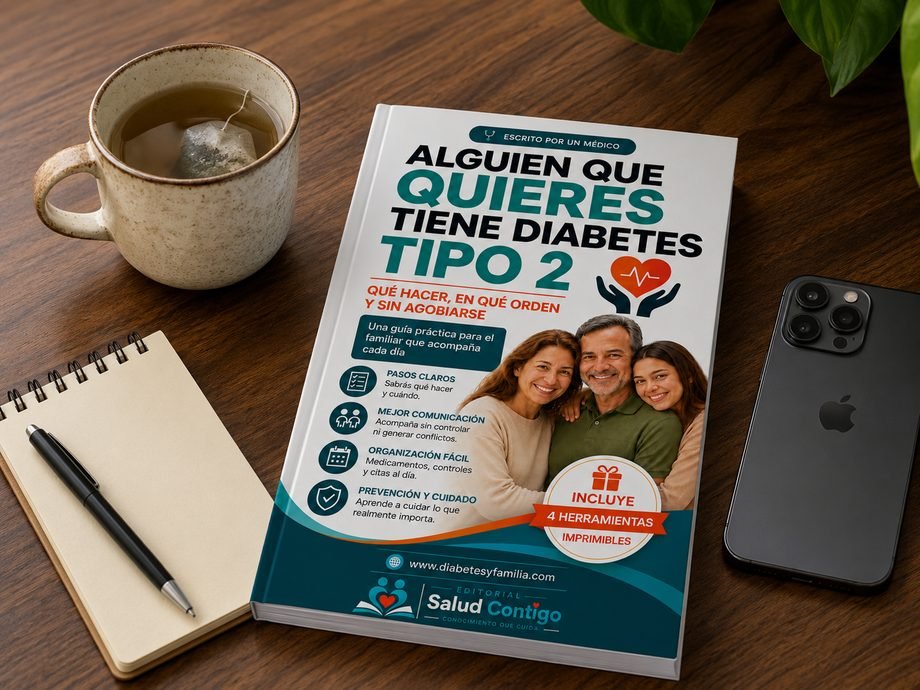 Ebook Alguien que quieres tiene diabetes tipo 2, sobre una mesa